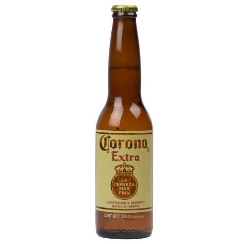 Cartón Cerveza Corona Ambar media